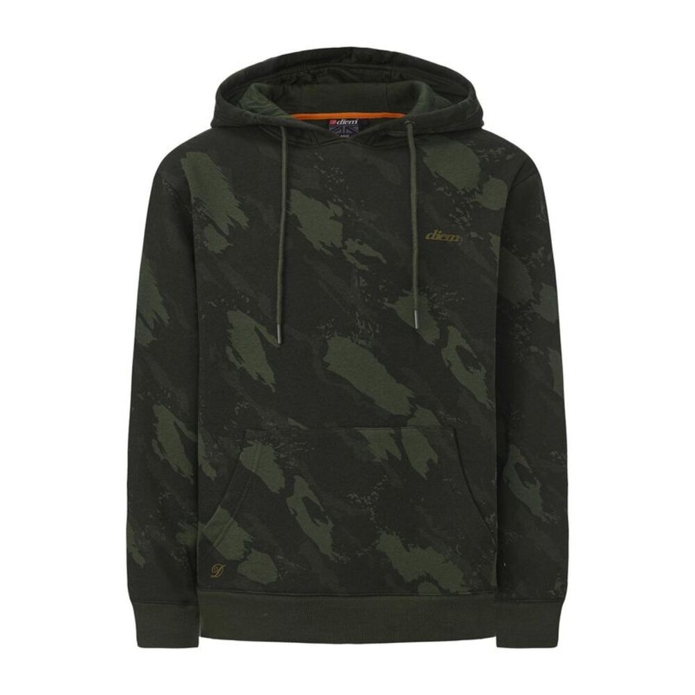 Diem Mens Angler Drawstring Hoodie / Dark Camo